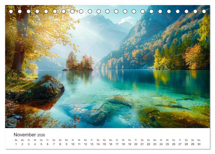 Produktbild: Die Seele Alaskas - Gew&auml;sser des Nordens (Tischkalender 2026 DIN A5 quer), CALVENDO Monatskalender