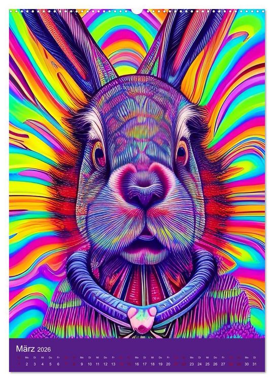 Produktbild: Crazy Neon - Das Farbspektakel (Wandkalender 2026 DIN A2 hoch), CALVENDO Monatskalender