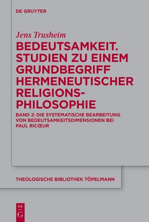 Produktbild: Bedeutsamkeit. Studien zu einem Grundbegriff hermeneutischer Religionsphilosophie