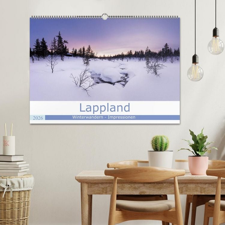 Produktbild: Lappland - Winterwandern Impressionen (Wandkalender 2026 DIN A2 quer), CALVENDO Monatskalender