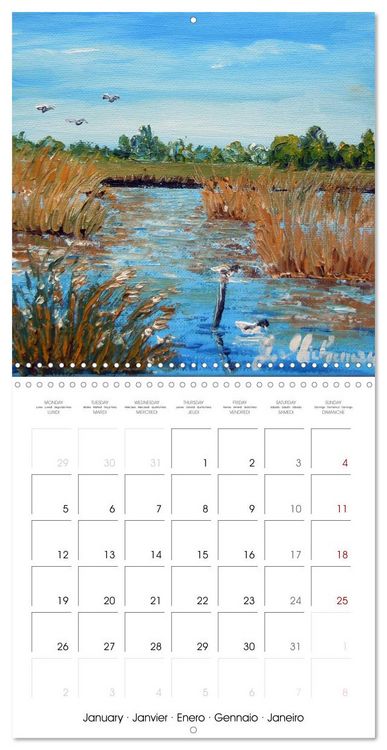 Produktbild: Mer en peinture (Calendrier mural carr&eacute; 2026 30x30 cm) Calendrier double avec une page pour vos prises de notes