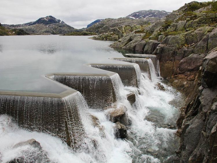 Produktbild: CALVENDO Puzzle Staudamm in Norwegen | 1000 Teile Lege-Gr&ouml;&szlig;e 64x48cm Foto-Puzzle f&uuml;r gl&uuml;ckliche Stunden