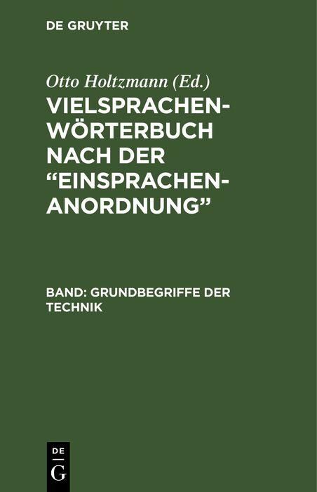 Produktbild: Vielsprachen-W&ouml;rterbuch nach der "Einsprachen-Anordnung"