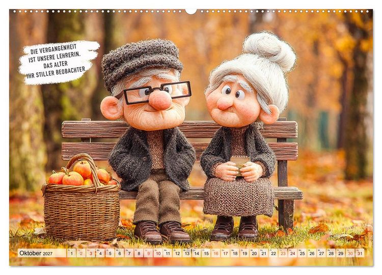 Produktbild: Oma und Opa - Spr&uuml;che &uuml;ber das Alter (Wandkalender 2027 DIN A2 quer), CALVENDO Monatskalender