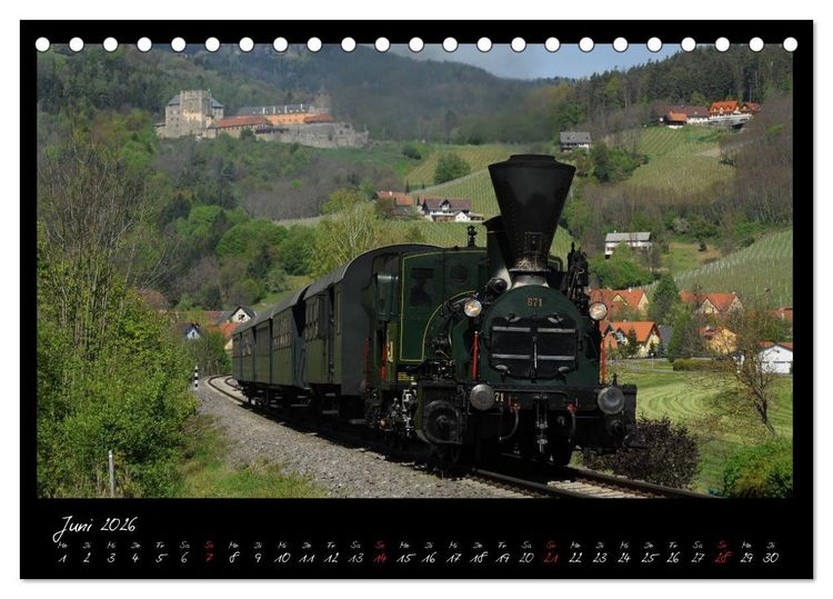 Produktbild: Mit Volldampf durch Mitteleuropa (Tischkalender 2026 DIN A5 quer), CALVENDO Monatskalender