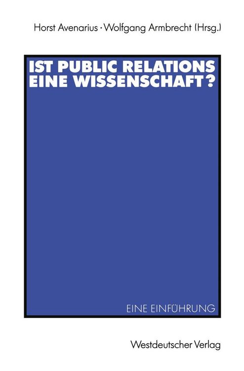 Produktbild: Ist Public Relations eine Wissenschaft?