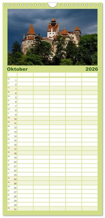 Produktbild: Familienplaner 2026 - Mein Sch&ouml;nes Rum&auml;nien mit 5 Spalten (Wandkalender, 21 x 45 cm) CALVENDO
