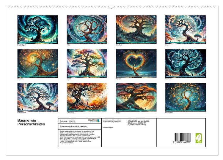 Produktbild: B&auml;ume wie Pers&ouml;nlichkeiten (hochwertiger Premium Wandkalender 2026 DIN A2 quer), Kunstdruck in Hochglanz