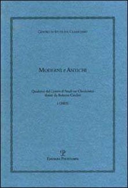 Produktbild: Moderni E Antichi, Anno I (2003)