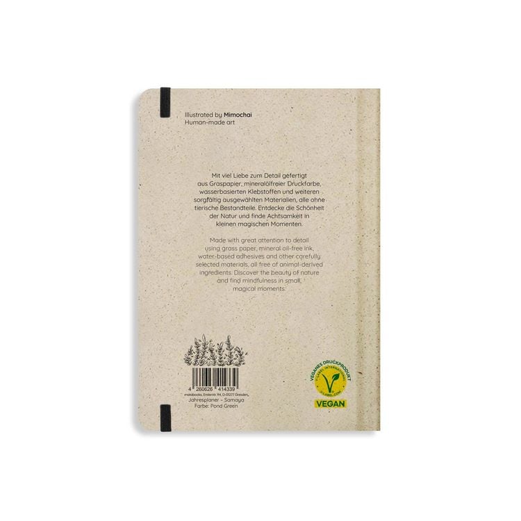 Produktbild: matabooks &ndash; A5 Kalender Samaya 2027 Farbe: Pond Green (DE/EN)
