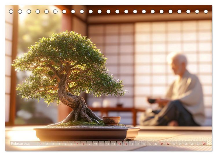Produktbild: Bonsai, die formvollendete Kunst (Tischkalender 2026 DIN A5 quer), CALVENDO Monatskalender