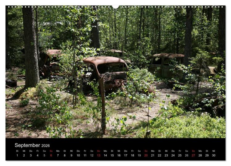 Produktbild: Schrottautos im Kyrk&ouml; Mosse (Wandkalender 2026 DIN A2 quer), CALVENDO Monatskalender