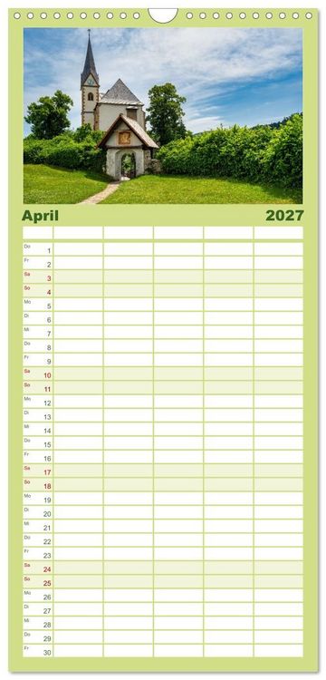 Produktbild: Familienplaner 2027 - Rund um den W&ouml;rthersee in &Ouml;sterreich mit 5 Spalten (Wandkalender, 21 x 45 cm) CALVENDO