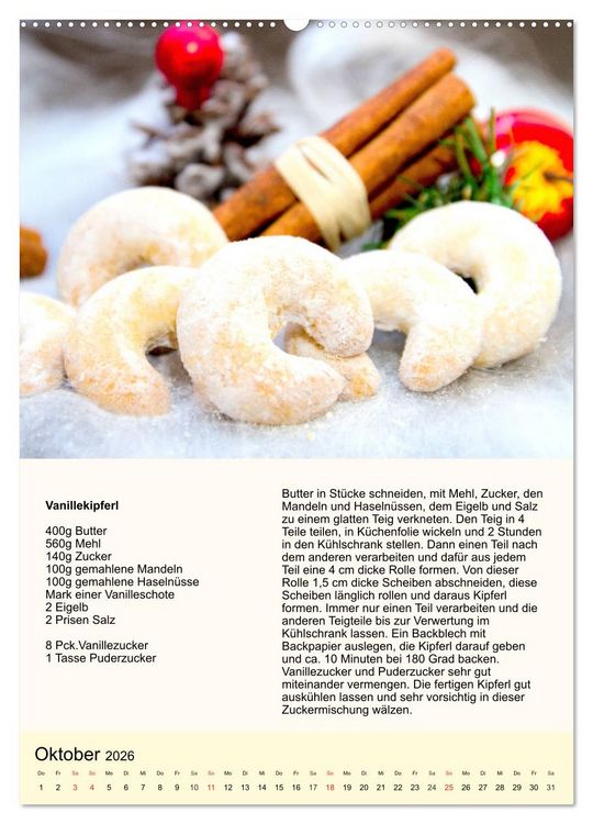 Produktbild: Pl&auml;tzchen. Kekse f&uuml;r das ganze Jahr! (Wandkalender 2026 DIN A2 hoch), CALVENDO Monatskalender