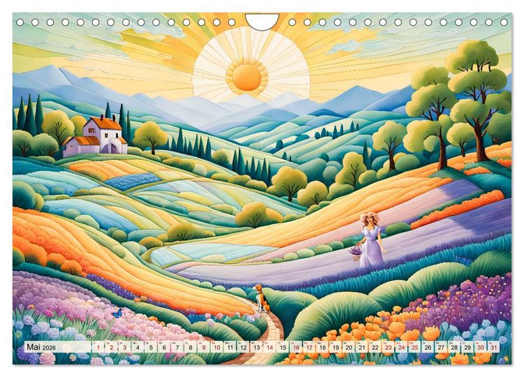 Produktbild: Pfade zum Horizont - Pastelltr&auml;ume der Natur in allen Jahreszeiten (Wandkalender 2026 DIN A4 quer), CALVENDO Monatskalender