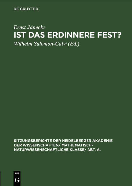 Produktbild: Ist das Erdinnere fest?
