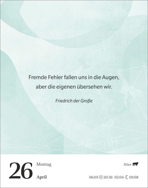 Produktbild: Gute Gedanken tanken Tagesabrei&szlig;kalender 2027 - Denkanst&ouml;&szlig;e f&uuml;r das ganze Jahr