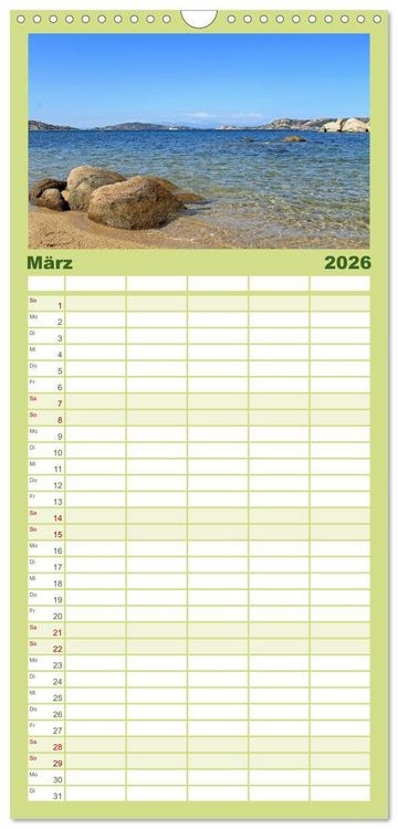 Produktbild: Familienplaner 2026 - Meine kleine Auszeit mit 5 Spalten (Wandkalender, 21 x 45 cm) CALVENDO