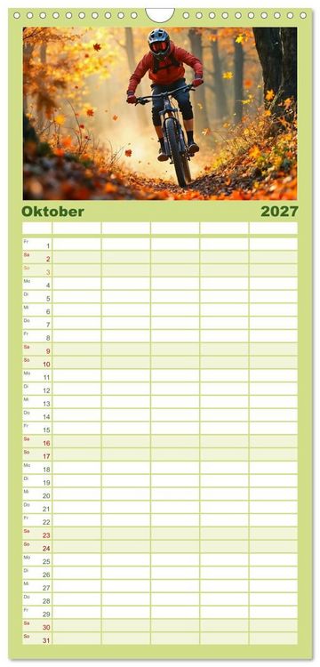 Produktbild: Familienplaner 2027 - Elemental Ride. Mountainbike-Action durch Schnee, Matsch, Sonne und Laub mit 5 Spalten (Wandkalender, 21 x 45 cm) CALVENDO