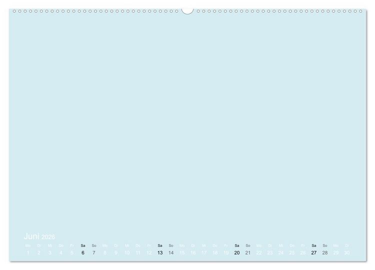 Produktbild: Bastelkalender - hell Blau (Wandkalender 2026 DIN A2 quer), CALVENDO Monatskalender