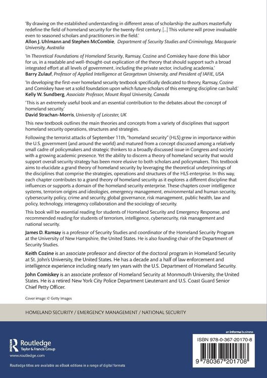 Produktbild: Theoretical Foundations of Homeland Security