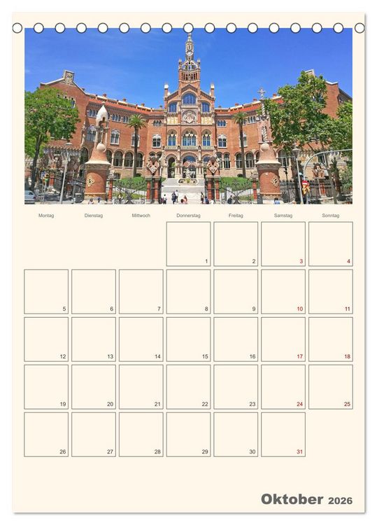 Produktbild: Valencia - Barcelona Terminplaner (Tischkalender 2026 DIN A5 hoch), CALVENDO Monatskalender