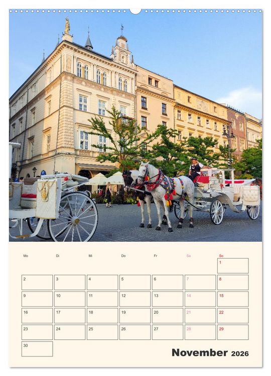 Produktbild: Wundersch&ouml;nes Krakau (Wandkalender 2026 DIN A2 hoch), CALVENDO Monatskalender