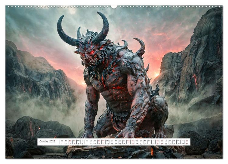 Produktbild: Legenden und Mythen - Legend&auml;re Tiere (hochwertiger Premium Wandkalender 2026 DIN A2 quer), Kunstdruck in Hochglanz