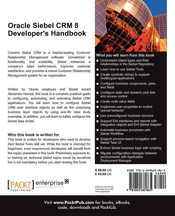 Produktbild: Oracle Siebel Crm 8 Developer's Handbook