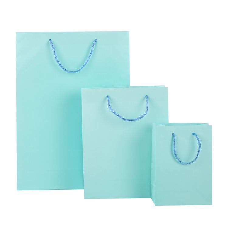 Produktbild: Idena Geschenktasche uni blau gelb rot gr&uuml;n 12x16x6cm 4fach sortiert 128g/m&sup2;