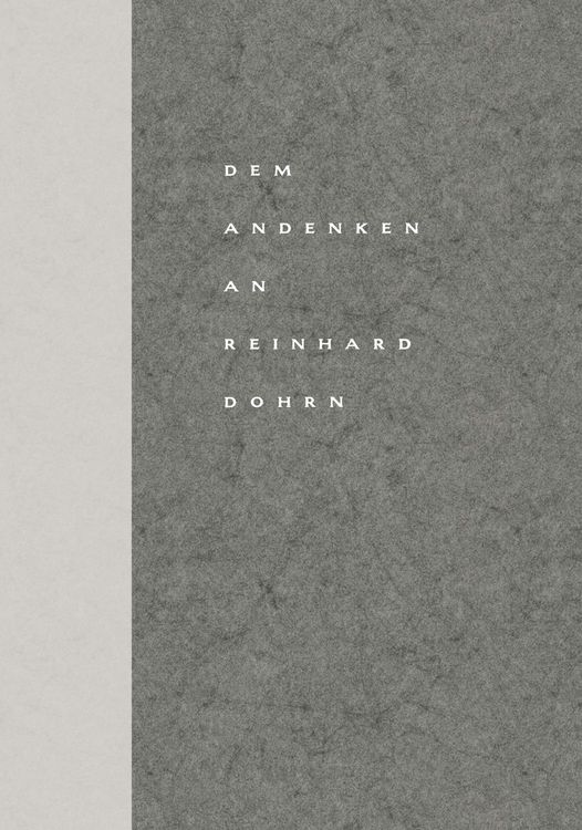 Produktbild: Dem Andenken an Reinhard Dohrn