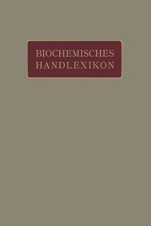 Produktbild: Biochemisches Handlexikon