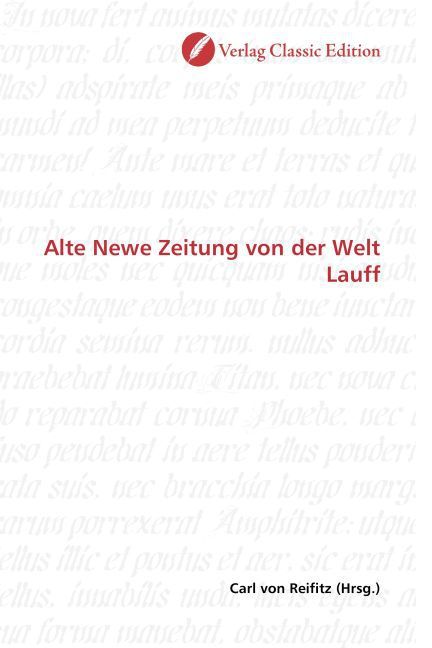 Produktbild: Alte Newe Zeitung von der Welt Lauff