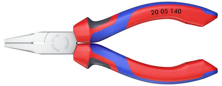 Produktbild: Knipex 20 05 140 Werkstatt Flachzange Gerade Chrom-Vanadium Elektrostahl 140mm