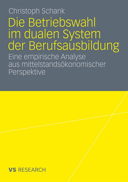 Produktbild: Die Betriebswahl im dualen System der Berufsausbildung