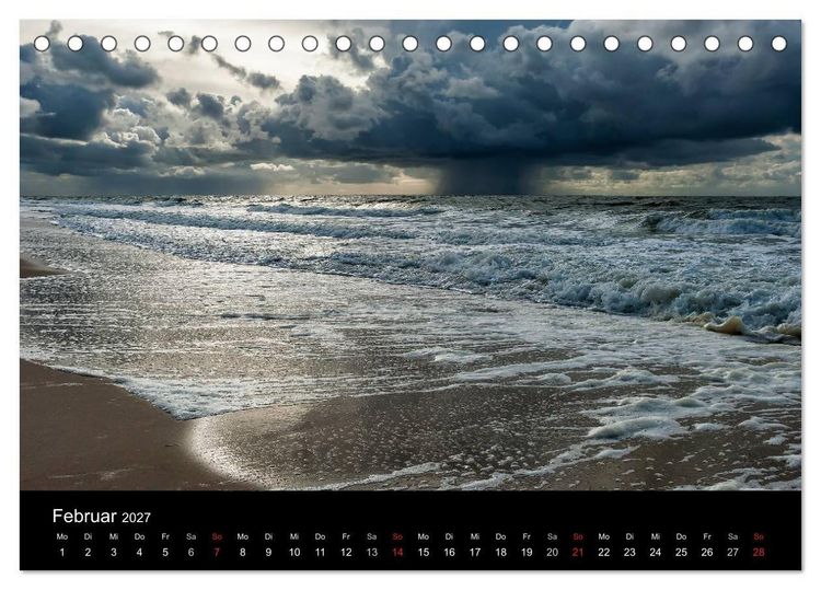 Produktbild: Faszination Meer und Wolken (Tischkalender 2027 DIN A5 quer), CALVENDO Monatskalender