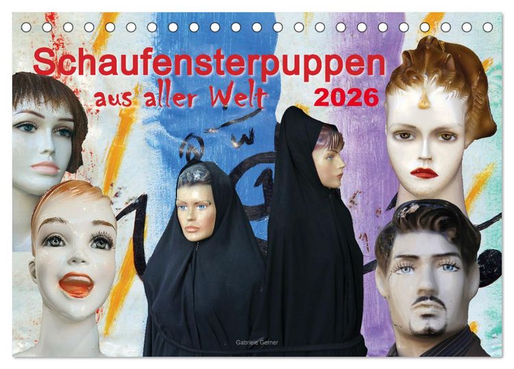 Produktbild: Schaufensterpuppen aus aller Welt (Tischkalender 2026 DIN A5 quer), CALVENDO Monatskalender