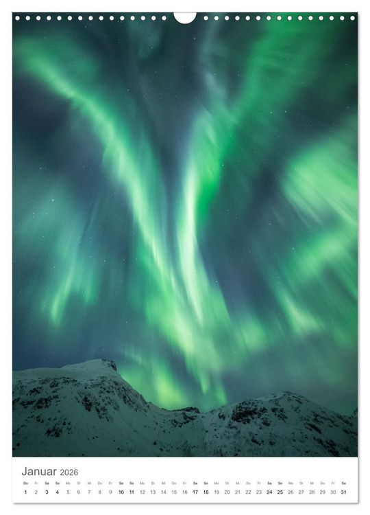 Produktbild: Nordlichter &ndash; Farbenspiel der Nacht (Wandkalender 2026 DIN A3 hoch), CALVENDO Monatskalender