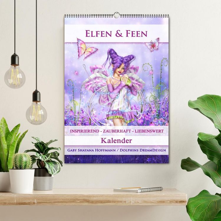Produktbild: Elfen & Feen - Kalender (Wandkalender 2027 DIN A2 hoch), CALVENDO Monatskalender