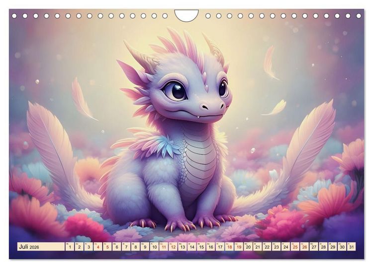 Produktbild: S&uuml;&szlig;e Babydrachen (Wandkalender 2026 DIN A4 quer), CALVENDO Monatskalender