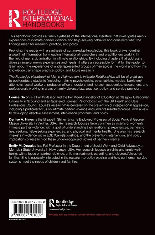 Produktbild: The Routledge Handbook of Men's Victimisation in Intimate Relationships