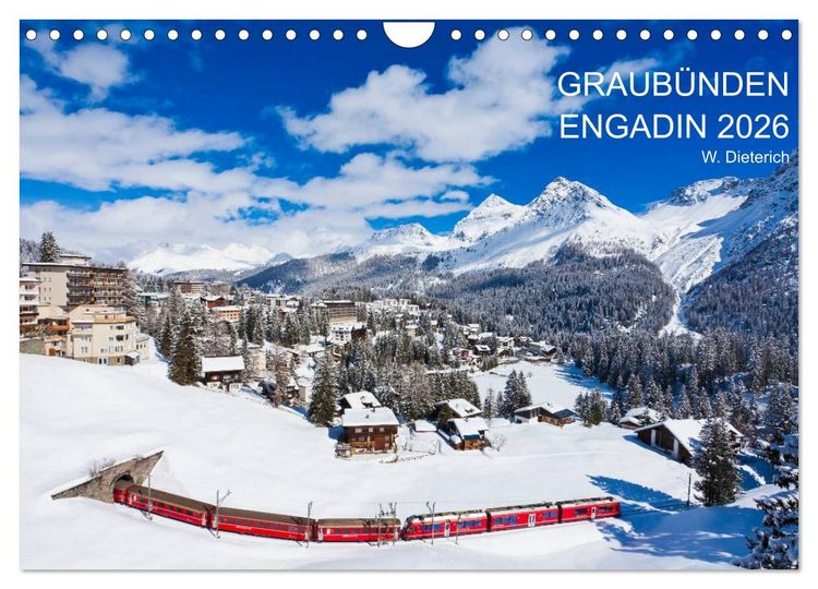 Produktbild: Graub&uuml;nden Engadin 2026 (Wandkalender 2026 DIN A4 quer), CALVENDO Monatskalender