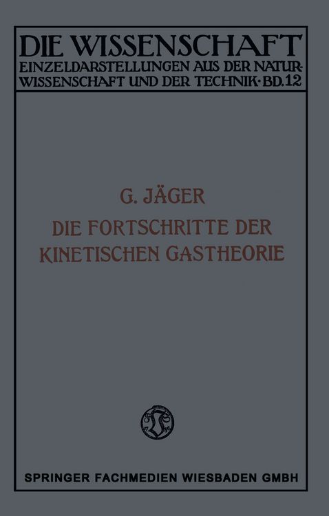 Produktbild: Die Fortschritte der Kinetischen Gastheorie