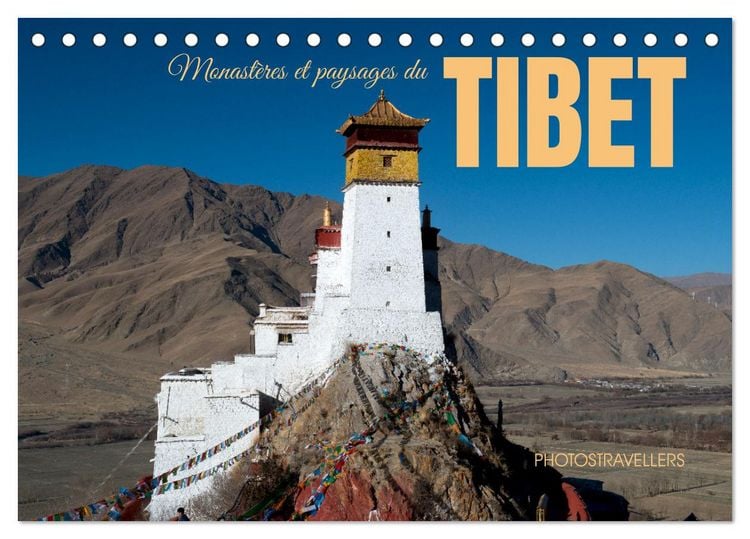 Produktbild: Monast&egrave;res et paysages du Tibet (Calendrier de bureau 2027 DIN A5 vertical), CALVENDO calendrier mensuel