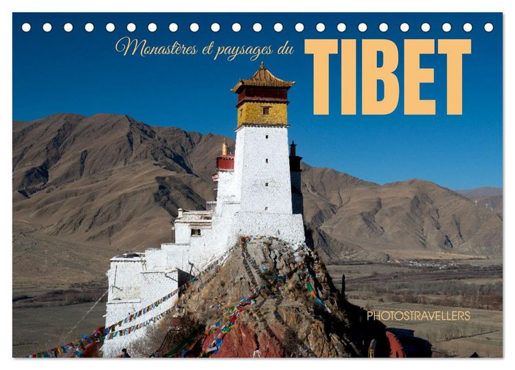 Produktbild: Monast&egrave;res et paysages du Tibet (Calendrier de bureau 2027 DIN A5 vertical), CALVENDO calendrier mensuel