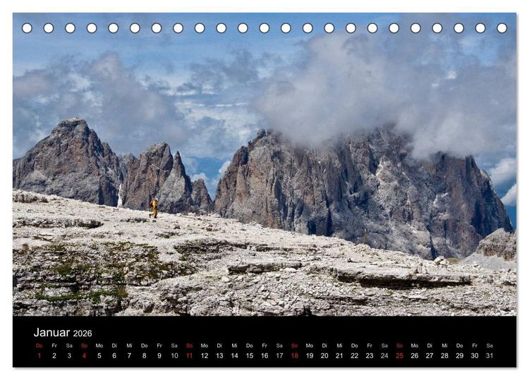 Produktbild: Die Dolomiten &ndash; Wanderparadies in S&uuml;dtirol (Tischkalender 2026 DIN A5 quer), CALVENDO Monatskalender