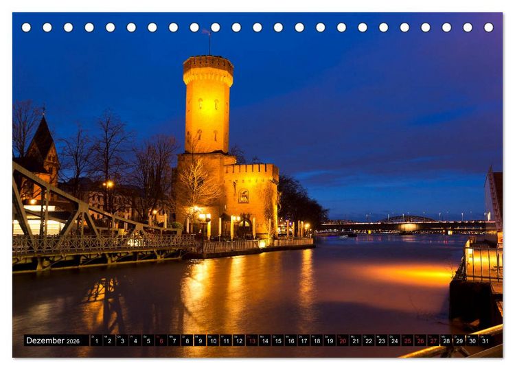 Produktbild: K&Ouml;LN AUSBLICK - RHEINBLICK (Tischkalender 2026 DIN A5 quer), CALVENDO Monatskalender