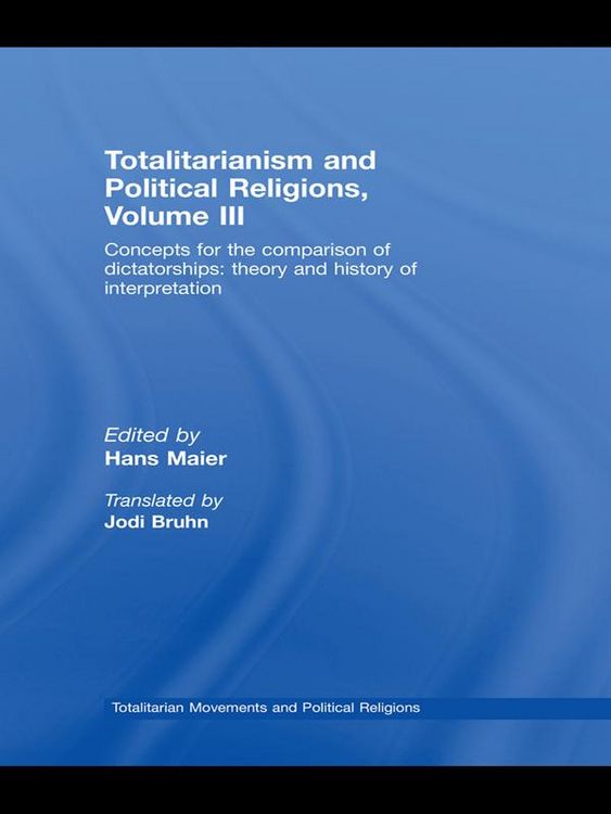 Produktbild: Totalitarianism and Political Religions Volume III