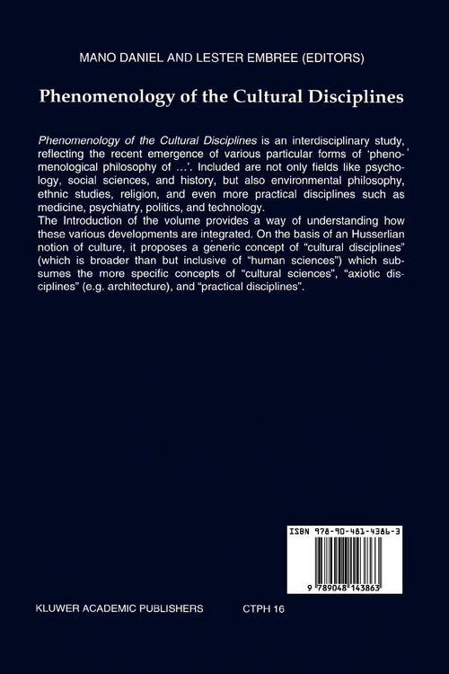 Produktbild: Phenomenology of the Cultural Disciplines