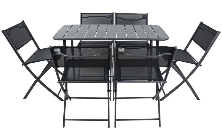 Produktbild: 7 tlg. Bistroset Balkonset Gartenset Metall Sumila
